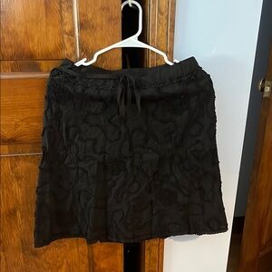 Max Studio Black Textured Mini Skirt
